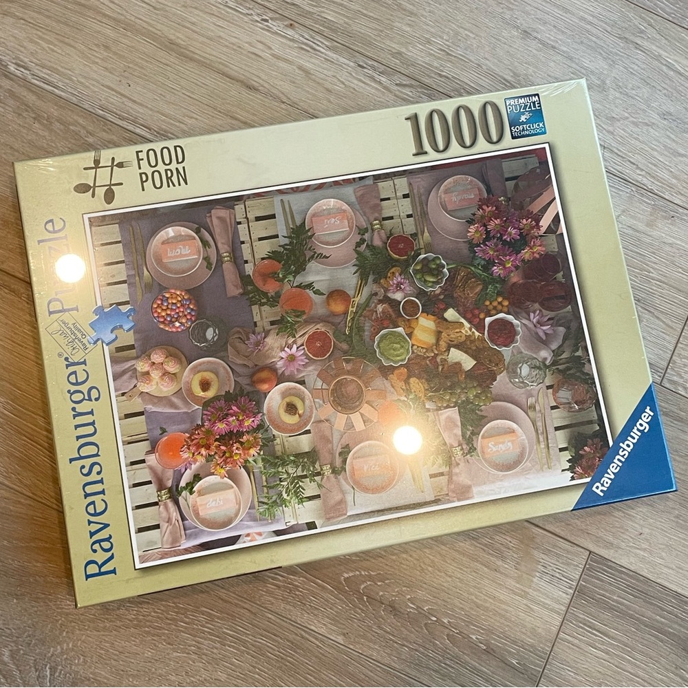 Ravensburger Food Table Setting 1000 Piece Puzzle for Adults.